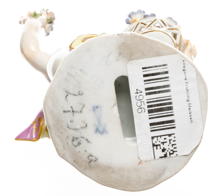 Figurine Cherub as Flower Child Meissen amoretten 1. Choice 1924-34 Height: 13,5cm
