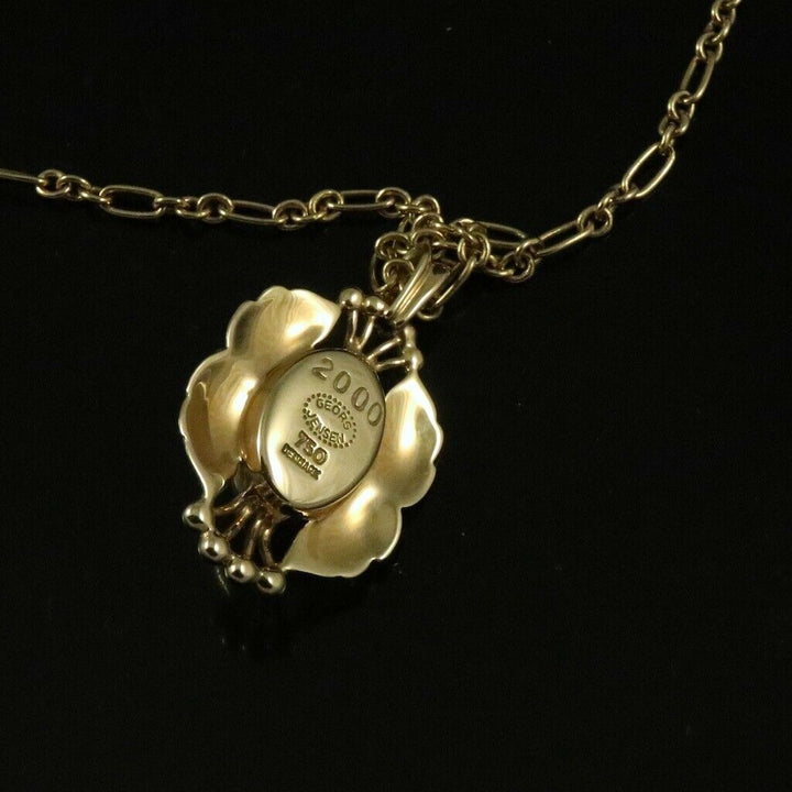 Georg Jensen. 18k Gold Millenium Year Pendant with Moonstone - Heritage 2000