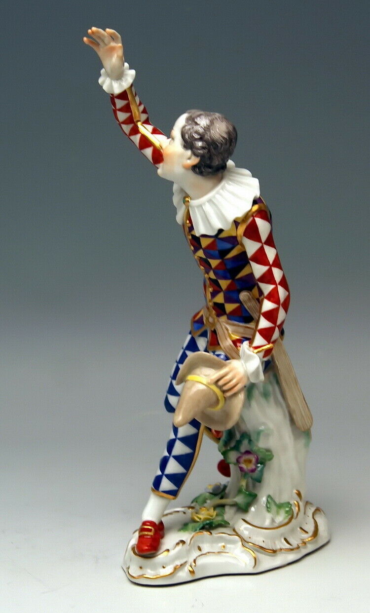 邁森 MEISSEN マイセン FIGUR HARLEKIN MIT HUT HARLEQUIN WITH HAT KÄNDLER MNR: 64549