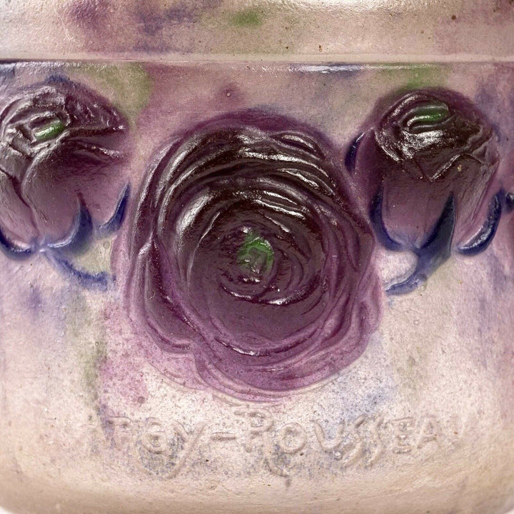 Boite Roses Pate De Verre Gabriel Argy Rousseau Renonculus Cameo Glass Box