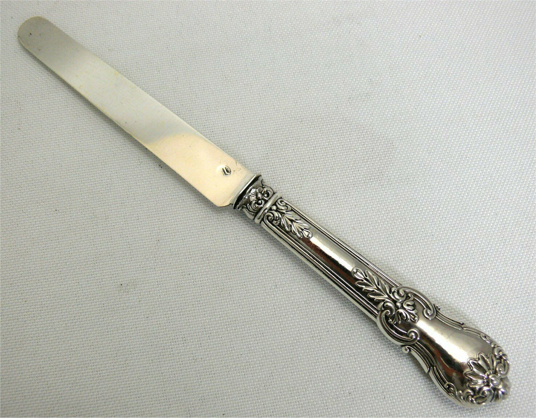 Puiforcat, 12 couteaux à fruits/entremets/dessert/fromage, lames argent Minerve.