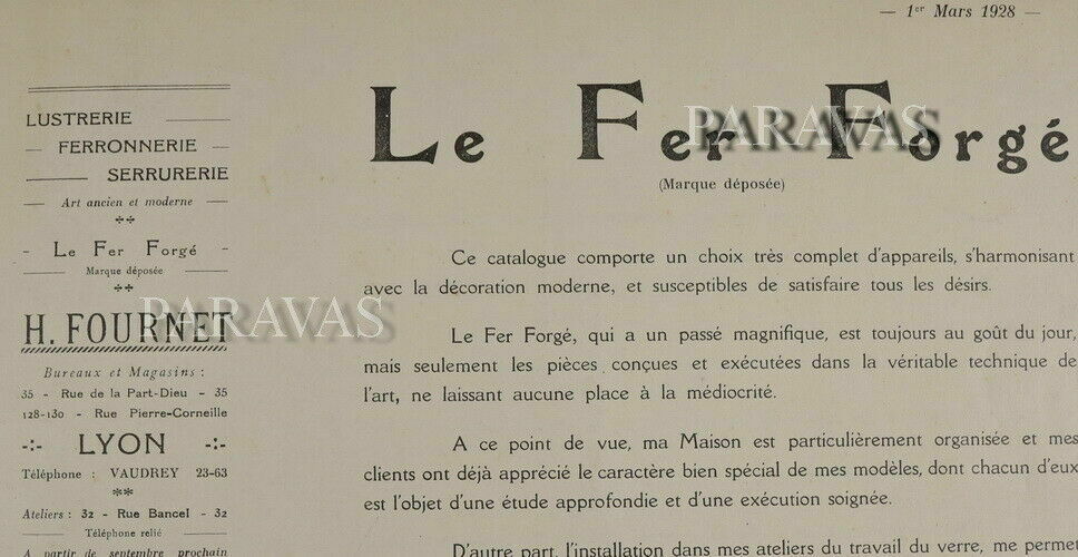 H.FOURNET & DAUM : French 1930 art deco lamp ............................ France