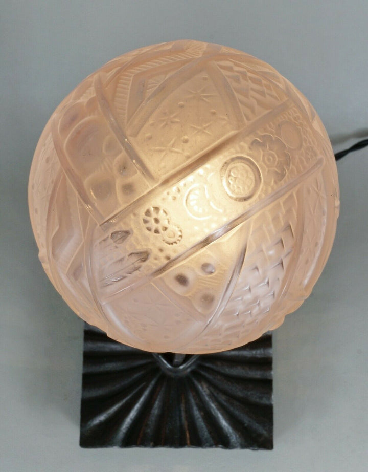 MULLER FRERES : FRENCH 1930 ART DECO LAMP ........ degué daum sabino era France
