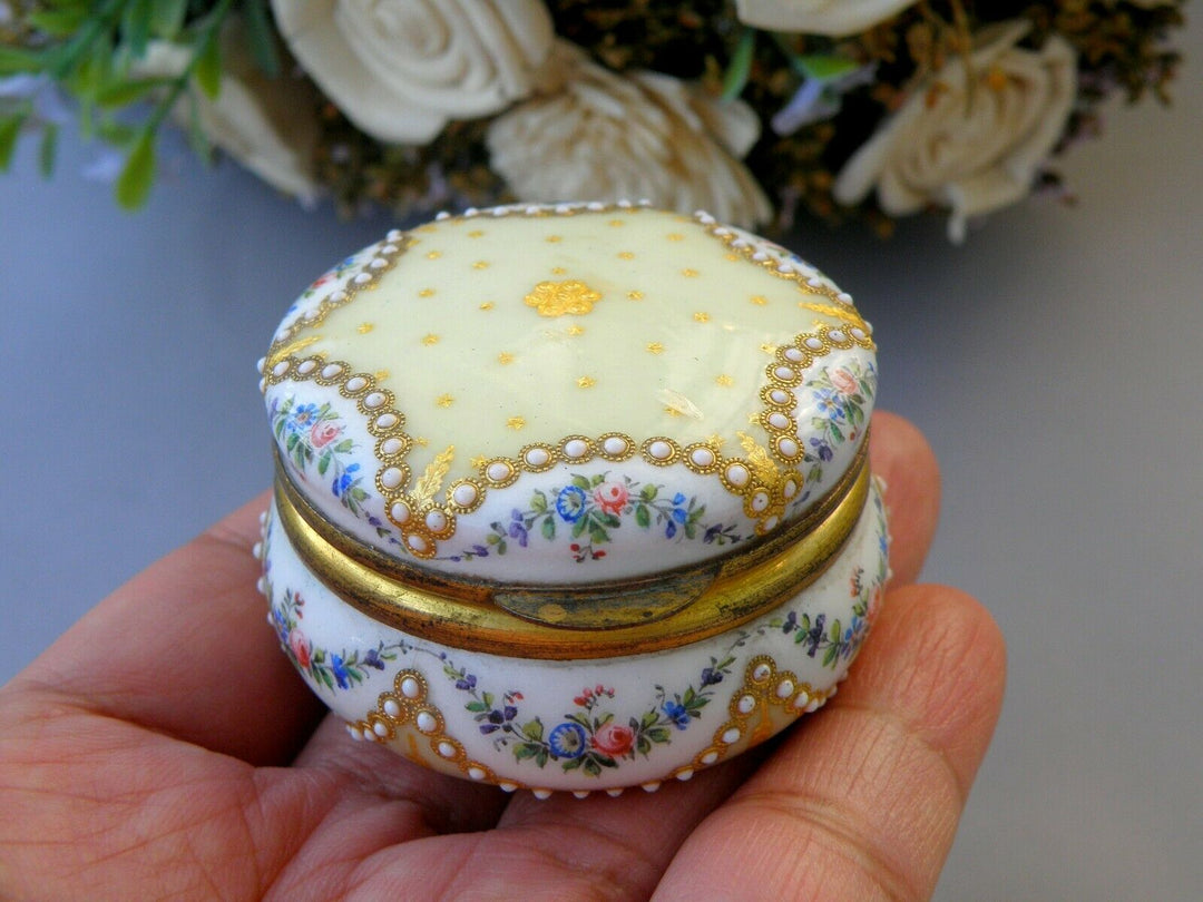Sevres Antique Enamel Box Fabulous Decor