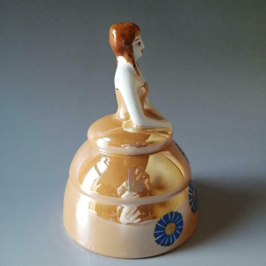 Old Noritake Deco Lady Ink Pot Raster Aya Art Rare Item