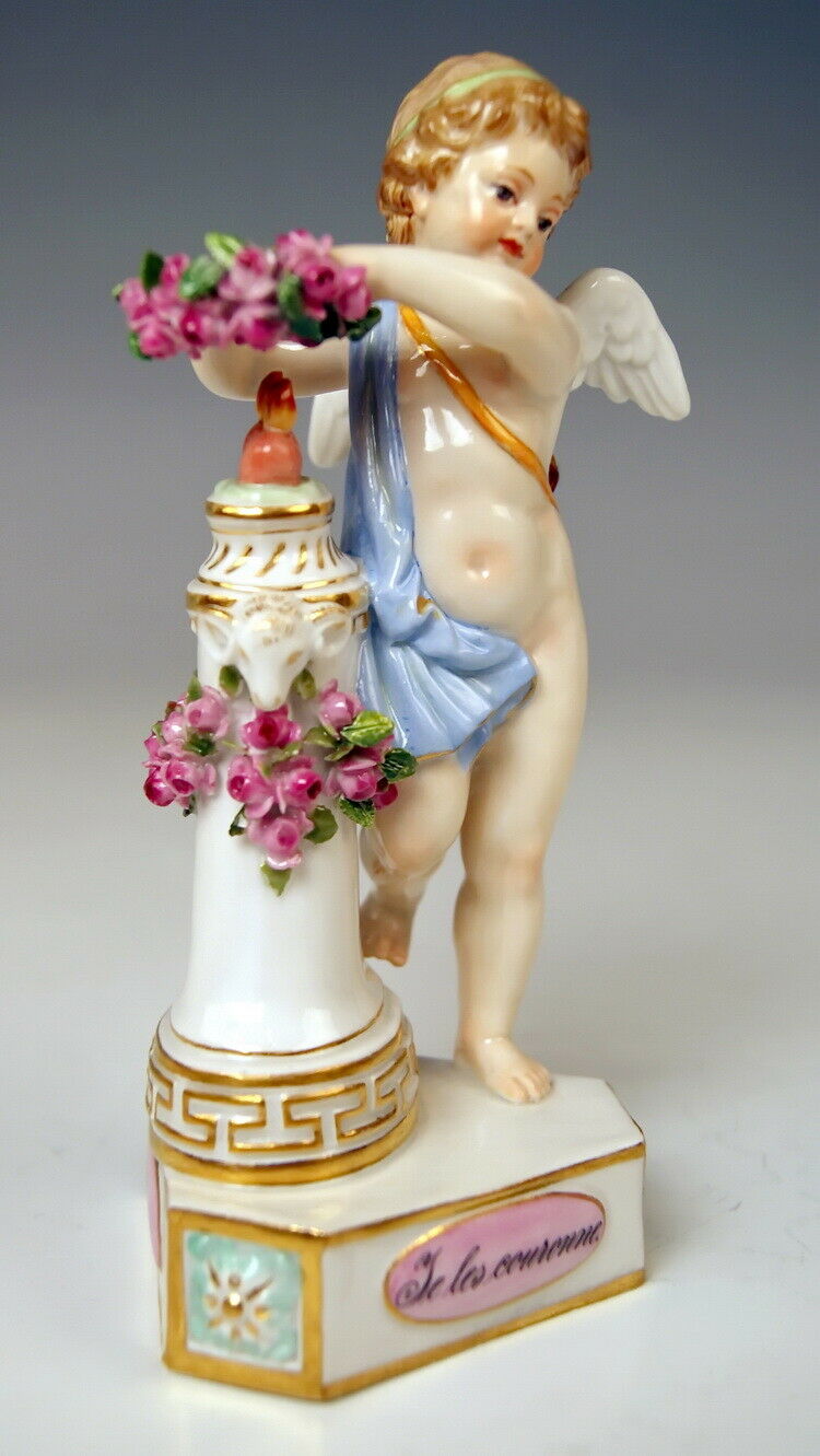 邁森 MEISSEN マイセン FIGUR DEVISENKIND MOTTO CHILD MICHEL V. ACIER MNR: F 3 UM 1860