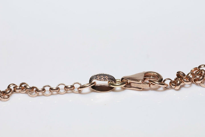 アンティーク オスマン 8K ナチュラルダイヤモンドとルビーのネックレス