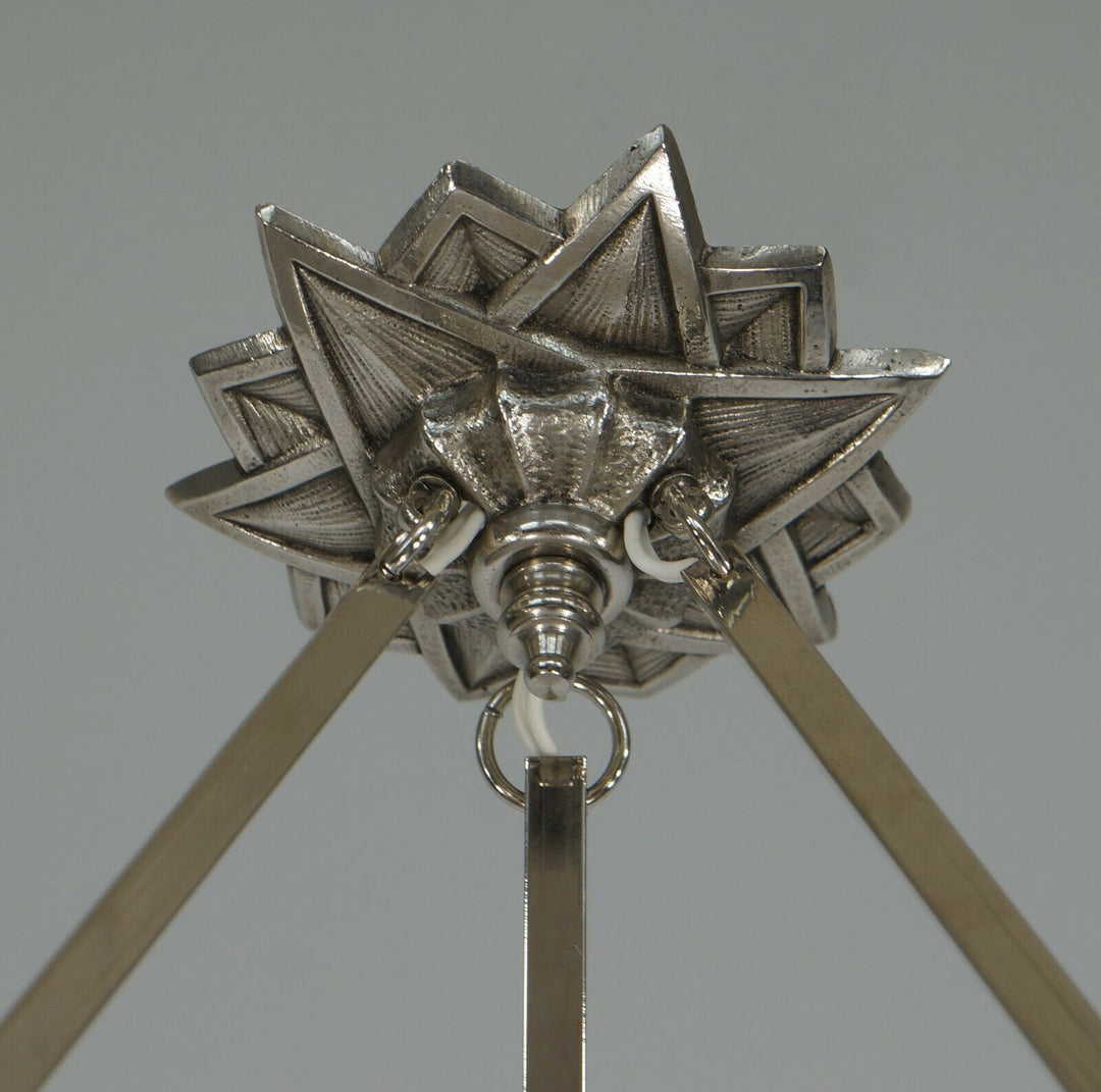 PIERRE GILLES : FRENCH 1930 ART DECO CHANDELIER ... pendant 1925 lamp muller era