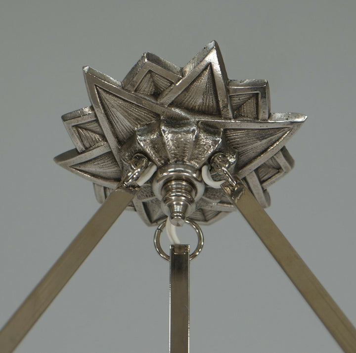 PIERRE GILLES : FRENCH 1930 ART DECO CHANDELIER ... pendant 1925 lamp muller era