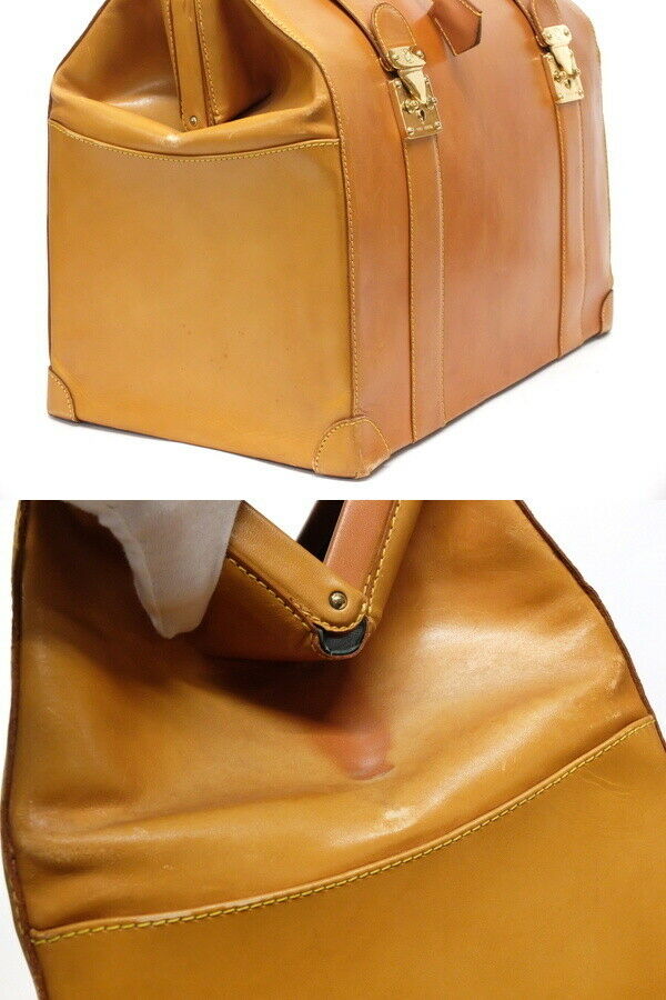 AUTH LOUIS VUITTON SPO Doctor Bag Travel Case Hand Bag Caramel Nomade