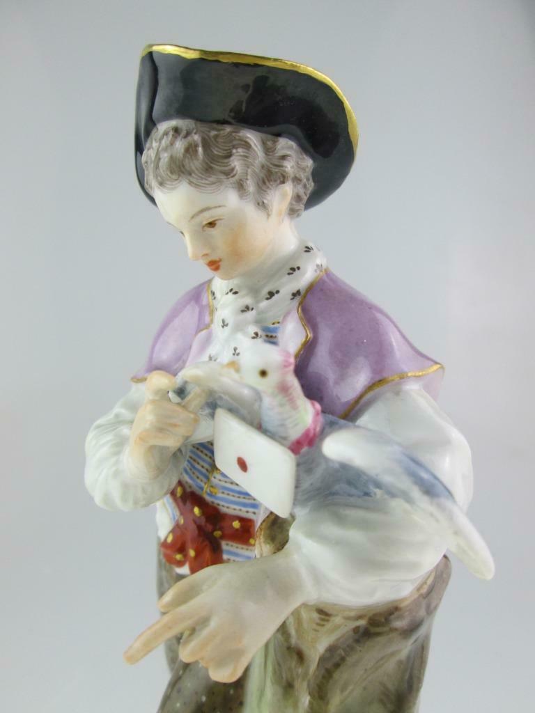 Large Antique 19th Century Meissen Porcelain Figure Shepherd Circa 1860