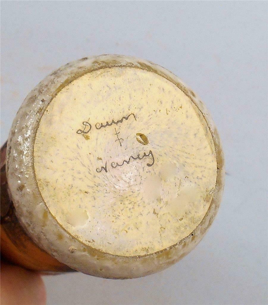 SIGNED DAUM NANCY WINTER SCENIC WOODLAND DECOR 6" VASE
