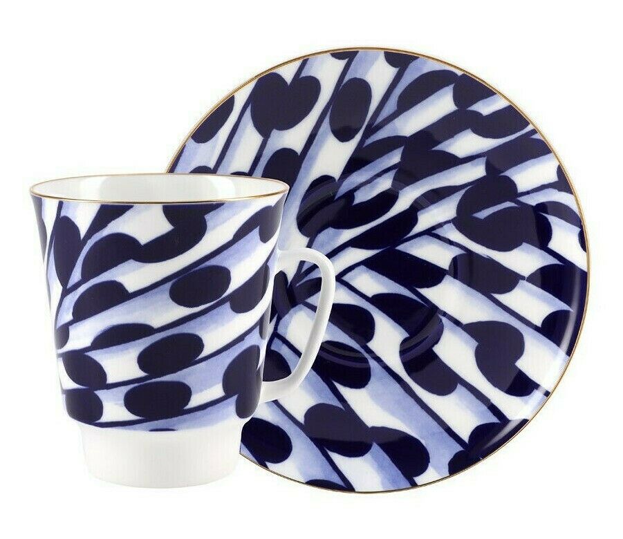 MELODY Imperial Porcelain Tea Cup and Saucer Lomonosov Bone China, 165 ml