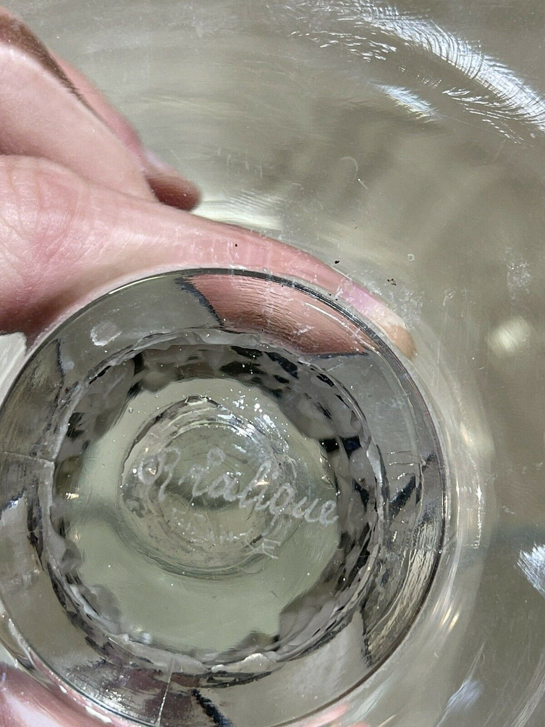 Coupe Saint Denis Verre Blanc Émaillé Noir R.Lalique René Lalique Glass Enamel