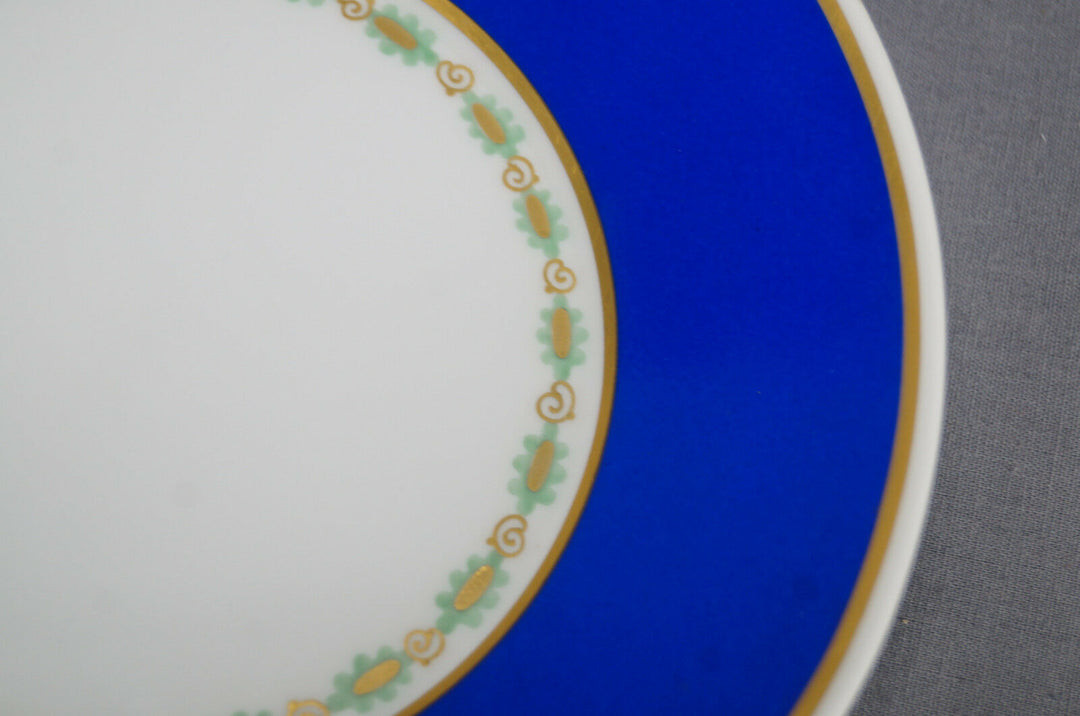 KPM Berlin WWI Brandenburg Gate & Zeppelin Cobalt Empire Cabinet Cup & Saucer