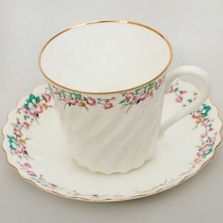 Spring Flowers Bone China Coffee Cup Saucer Imperial Porcelain Lomonosov LFZ