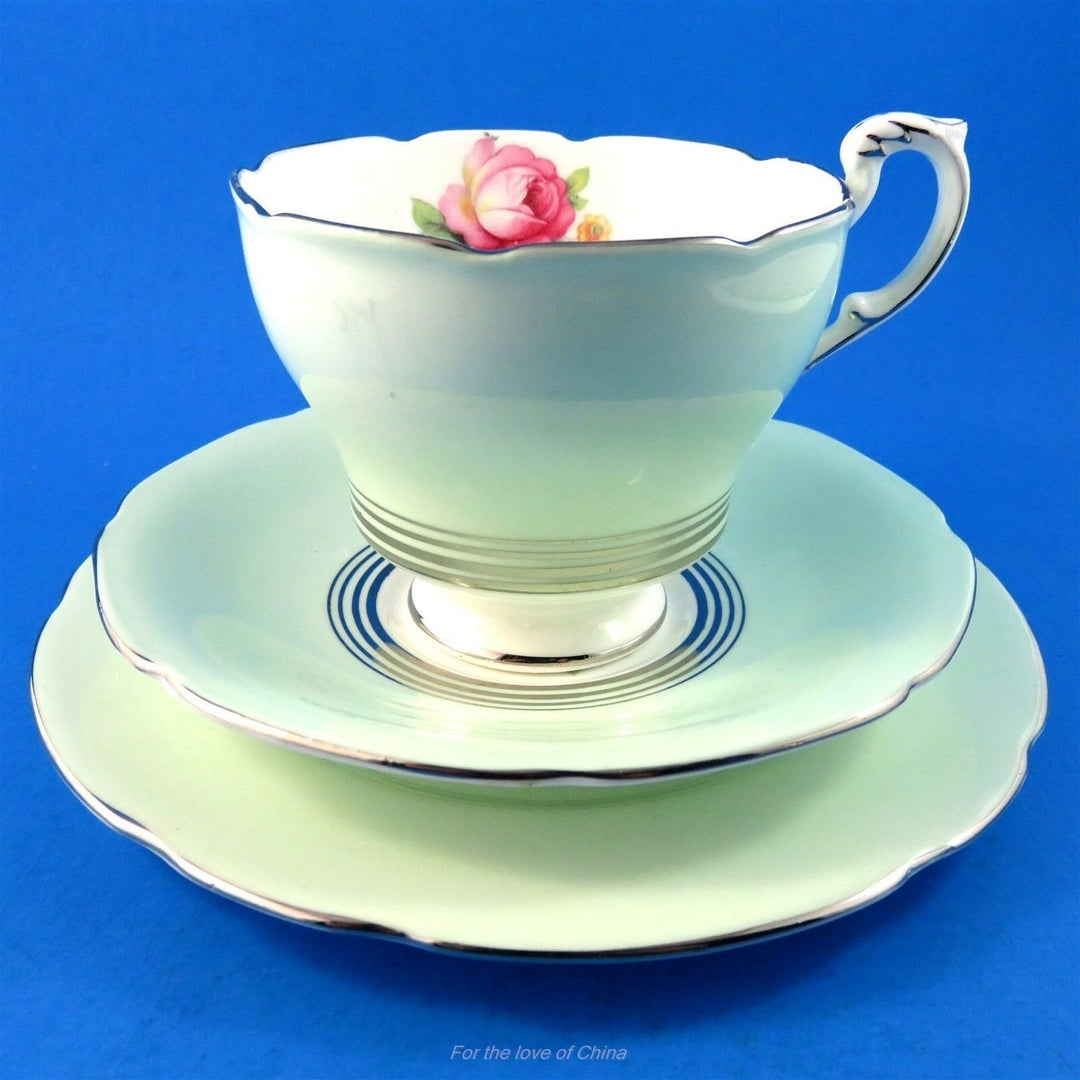 パラゴン　綺麗なミントグリーン&ローズ　カップ&ソーサー