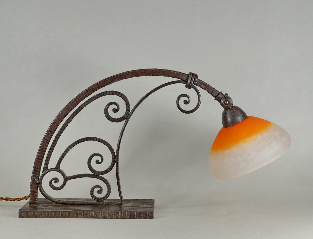 CARION & SCHNEIDER : FRENCH 1925 ART DECO LAMP .. Belgium 1930 muller era lampe
