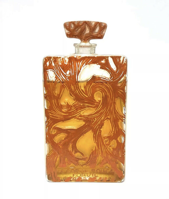 Flacon Corail Rouge Forvil Émaillé Rouge René Lalique R.Lalique Red Enamel Glass