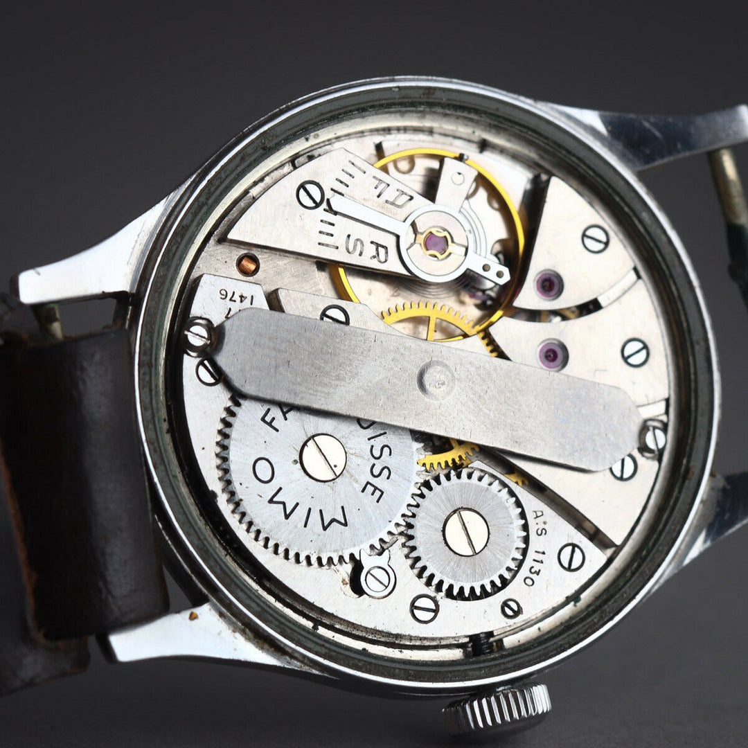 🎖️1942 MIMO GIRARD PERREGAUX WWII DH GERMAN LUFTWAFFE OFFICER MILITARY WATCH
