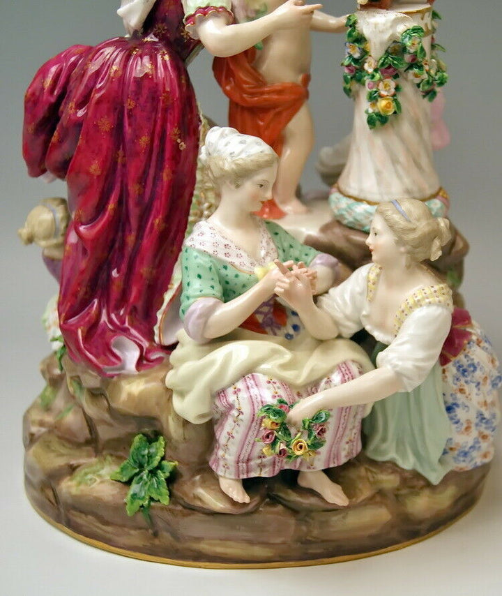 RARITÄT 邁森 MEISSEN マイセン FIGUR GRUPPE LIEBESSCHULE LESSONS IN LIVE NR:F64 UM 1870