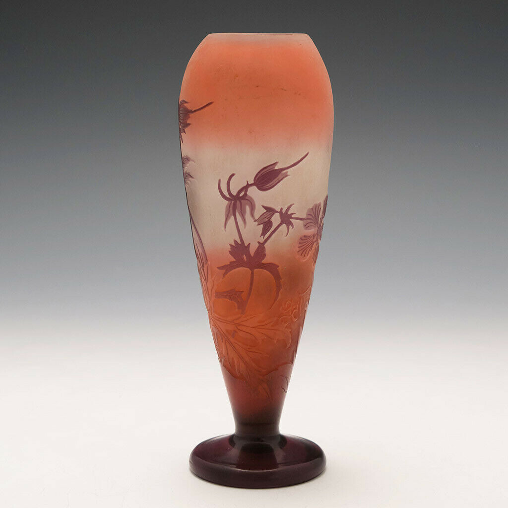 Galle Three Colour Cameo Vase c1925