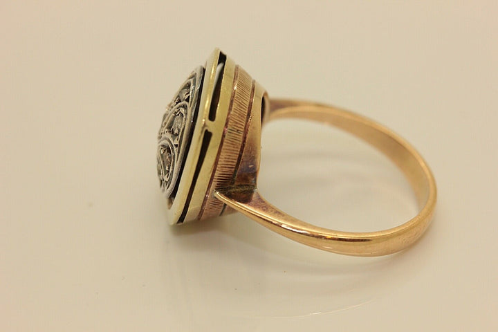 アンティーク オリジナル  14K ローズカットダイヤモンドのリング
