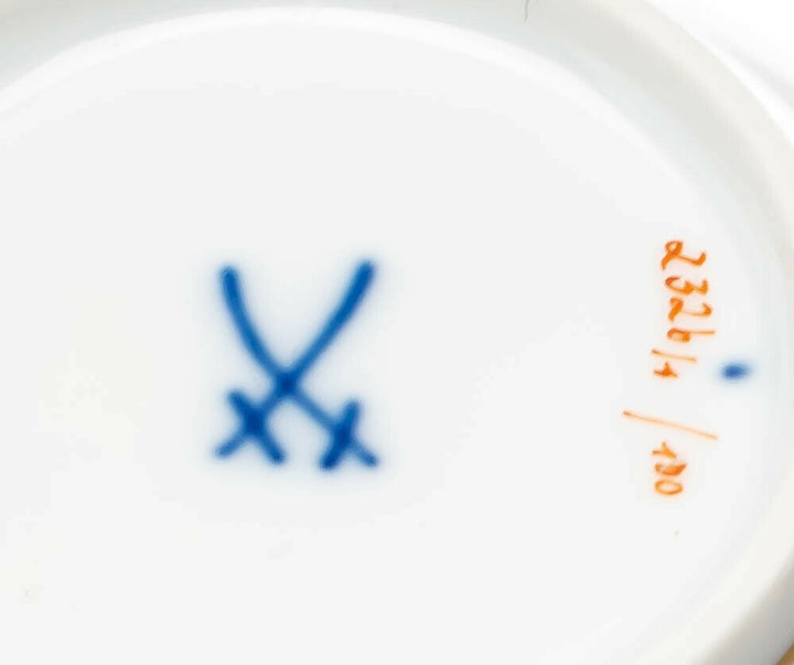 Zuckerdose Garbemuster mit Kante Meissen Neuer Ausschnitt Modell 00821 1. Wahl