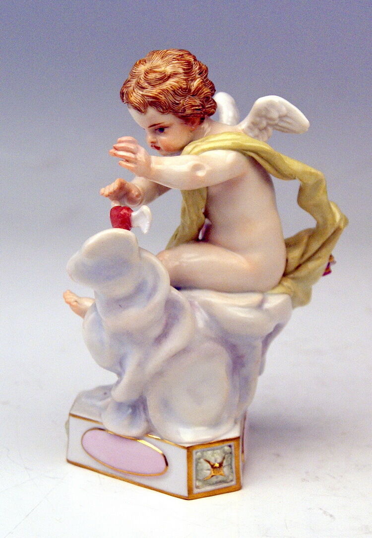 MEISSEN FIGUR DEVISENKIND MOTTO CHILD JE PRENDS MON ESSOR MNR: F11 UM 1860