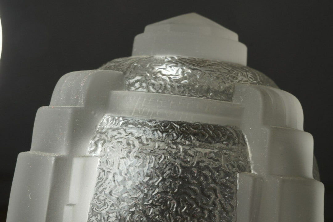 MULLER FRERES : FRENCH BRONZE ART DECO LAMP 1930 ...... France degué sabino era