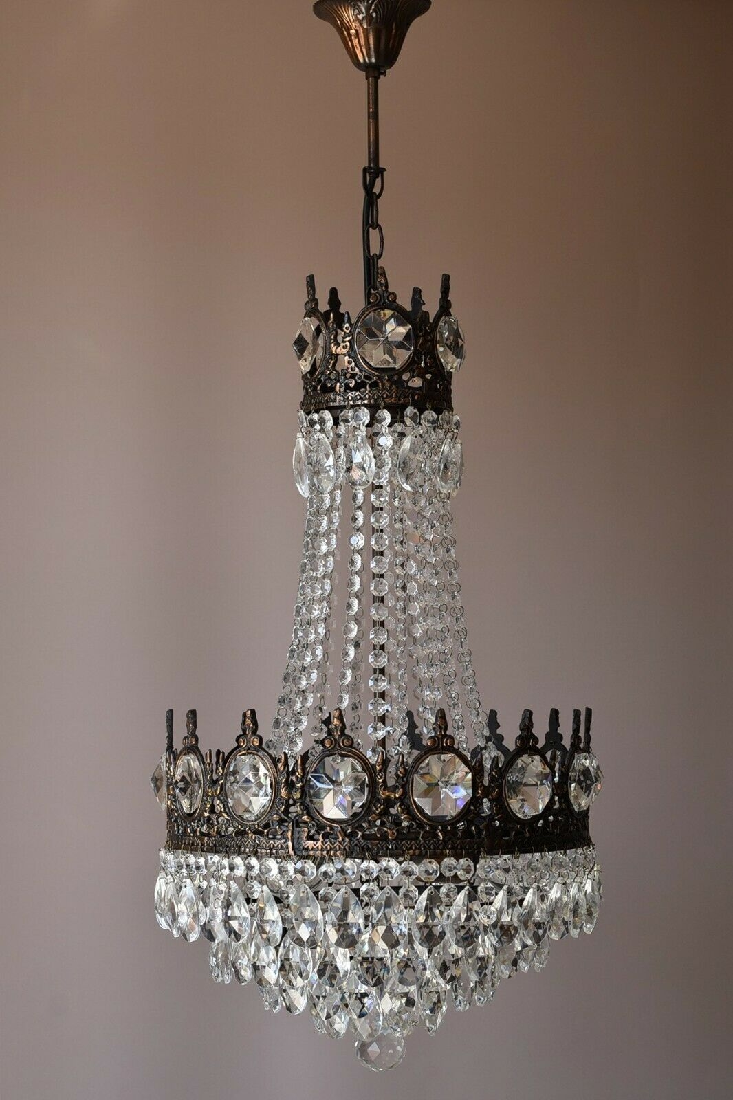 Empire Antique Style Vintage Crystal Chandelier, Ceiling light Pendant Sale Lamp