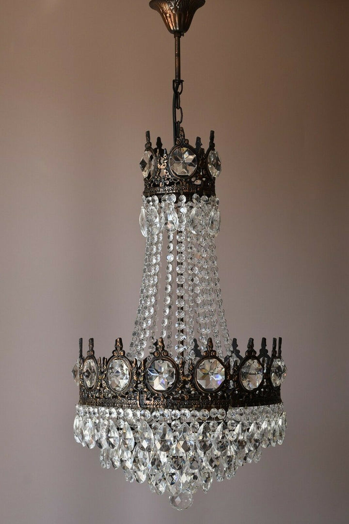 Empire Antique Style Vintage Crystal Chandelier, Ceiling light Pendant Sale Lamp