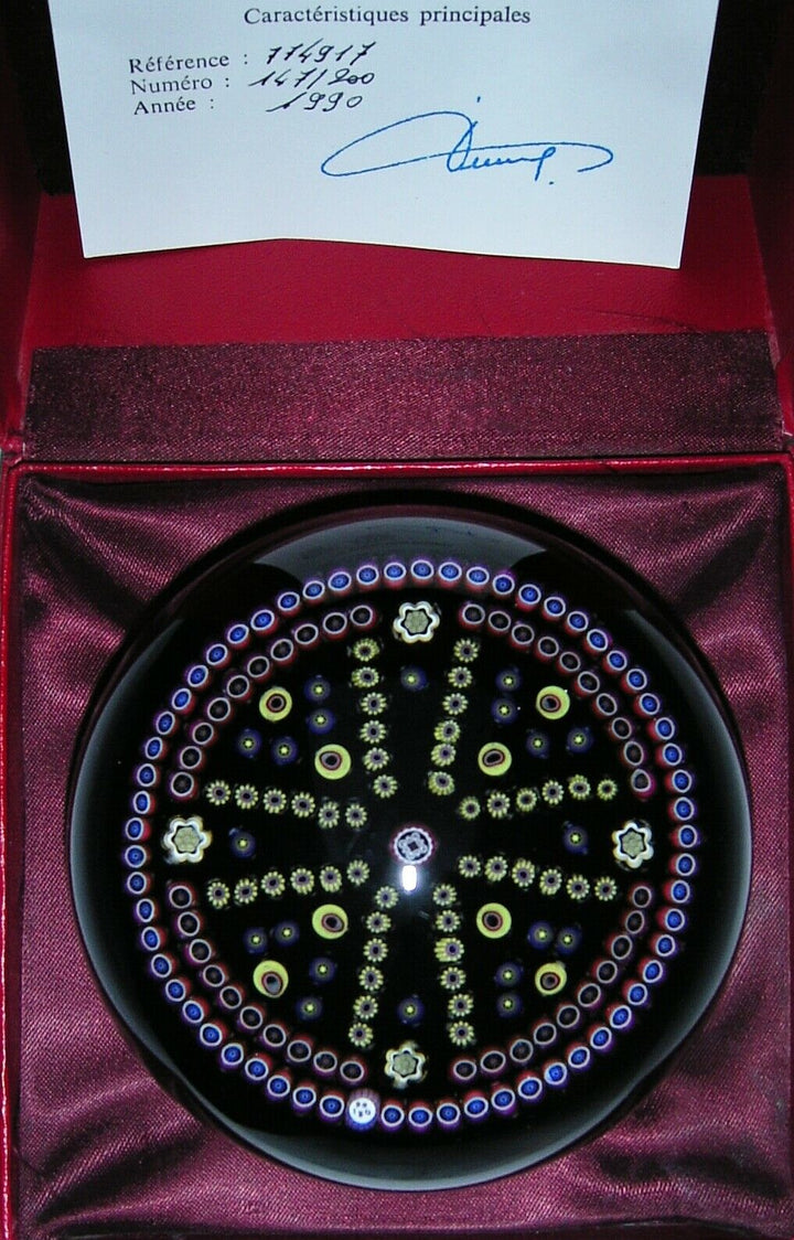 Briefbeschwerer Paperweight "Malteserkreuz" Baccarat 1990, Nr. 147/200