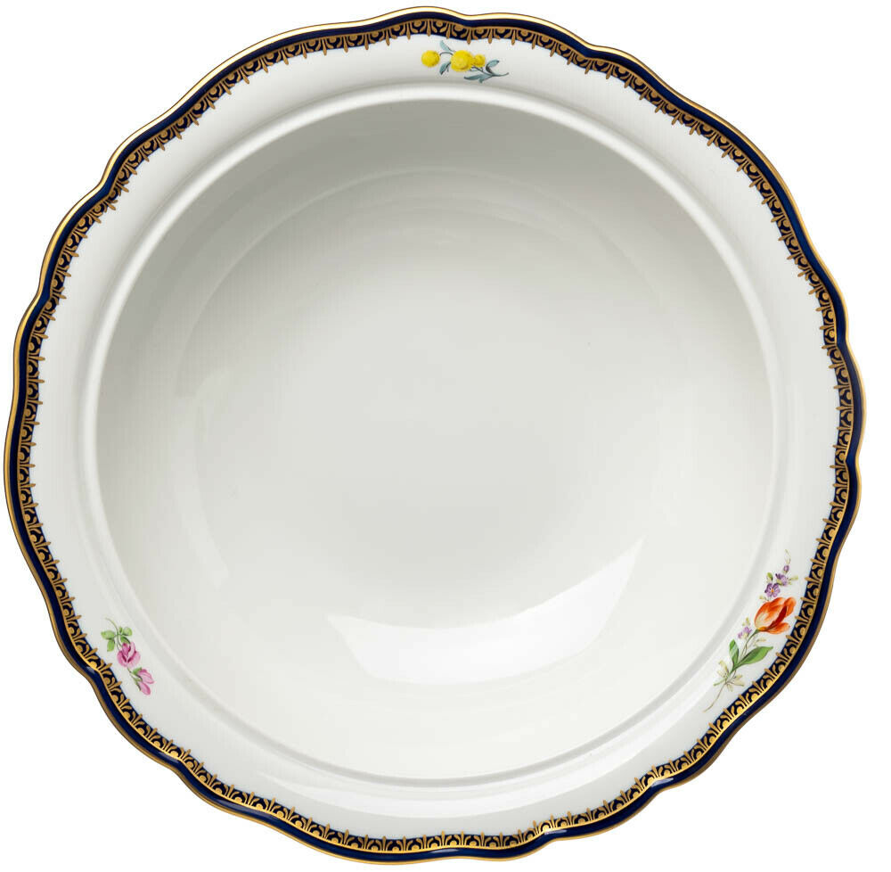 Deckelschüssel Blumenbukett A-Kante Meissen Neuer Ausschnitt 1. Wahl 1964 26,4cm