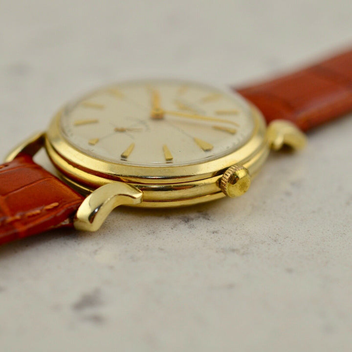 1954年　ヴィンテージ ロンジン 自動巻きカラトラバ 腕時計 22A 14k イエローゴールド製