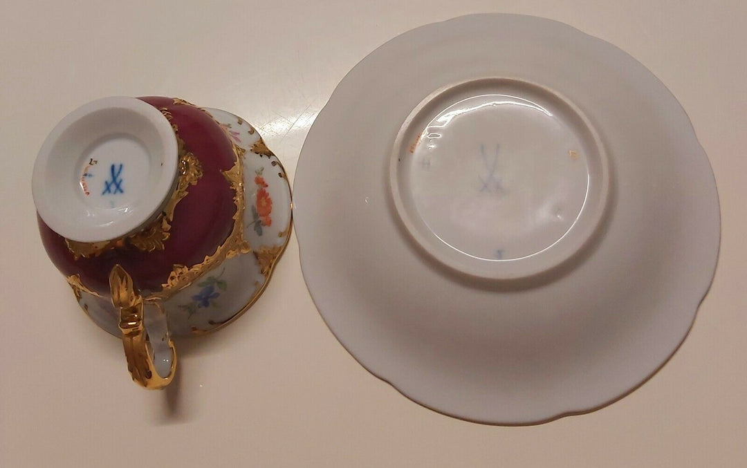 マイセン　モカセット　Bフォーム　2級品