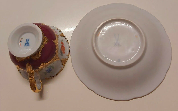 マイセン　モカセット　Bフォーム　2級品