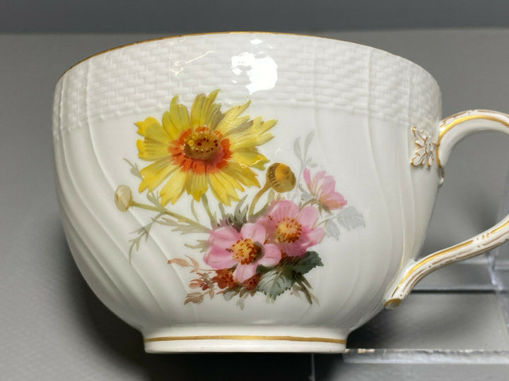 KPM BERLIN GEDECK TASSE UT NEUOSIER WEICHMALEREI BLUMEN DEKOR 50 1.WAHL 1914 Nr2