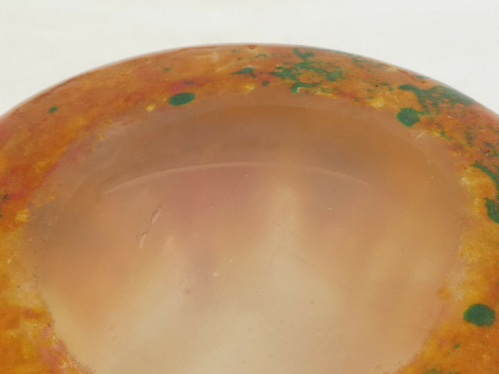 Vase DAUM NANCY les Rosiers en Autonme en Pate de verre degagé a l'acide