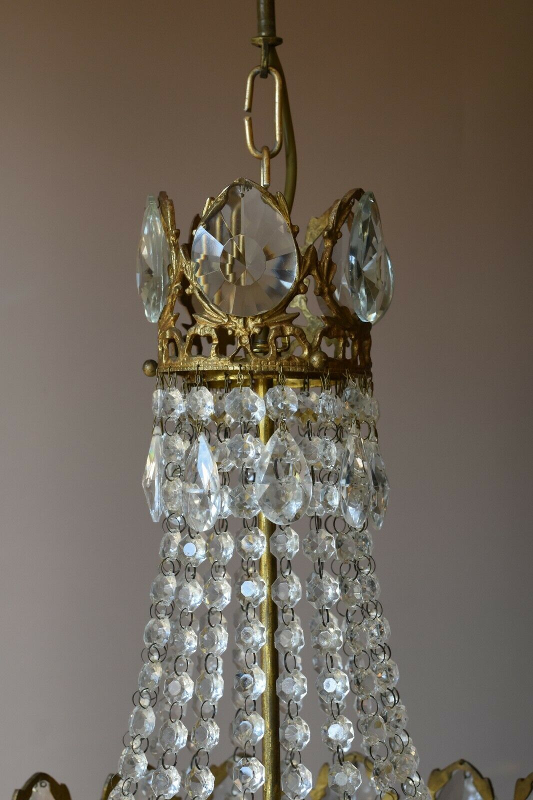 Original Antique Vintage Crystal Chandelier, home living ceiling Lighting,lamp