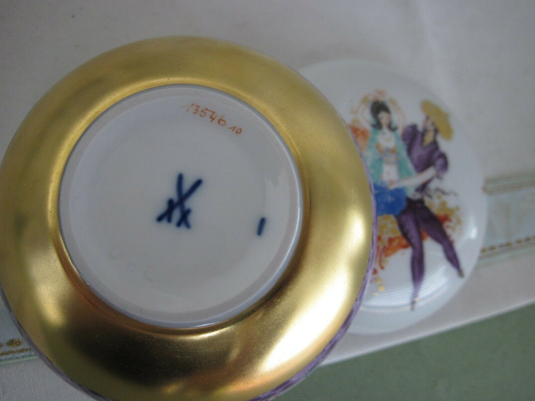 Schöne Meissen Schmuck-Dose in Dekor 1001 Nacht