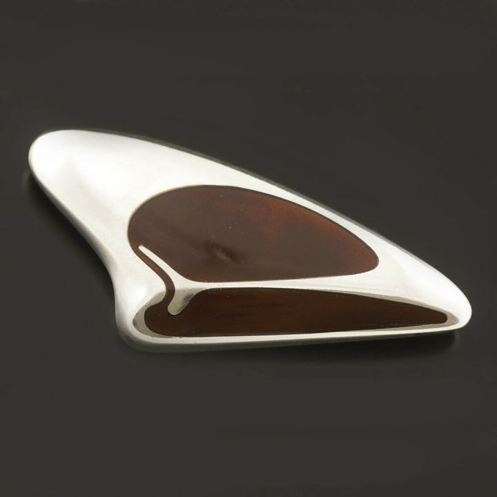 Georg Jensen Sterling Silver Brooch with Enamel #314 - Henning Koppel