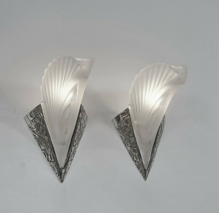 ミューラー兄弟　サイン入り1930年フランス アール・デコ ウォールスコーン