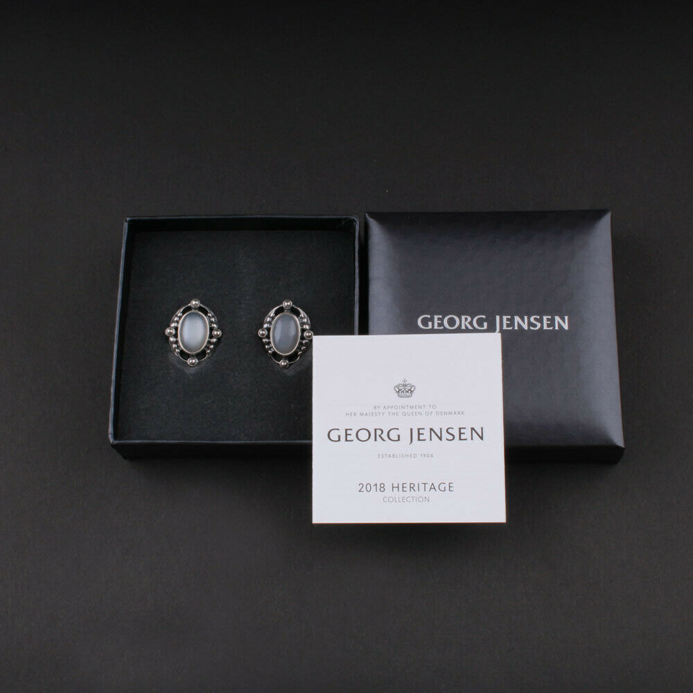 ジョージジェンセン(Georg Jensen)　シルバーイヤークリップ　グレイムーンストーン　2018年
