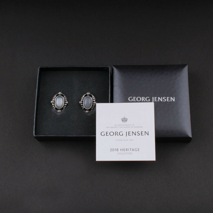 ジョージジェンセン(Georg Jensen)　シルバーイヤークリップ　グレイムーンストーン　2018年