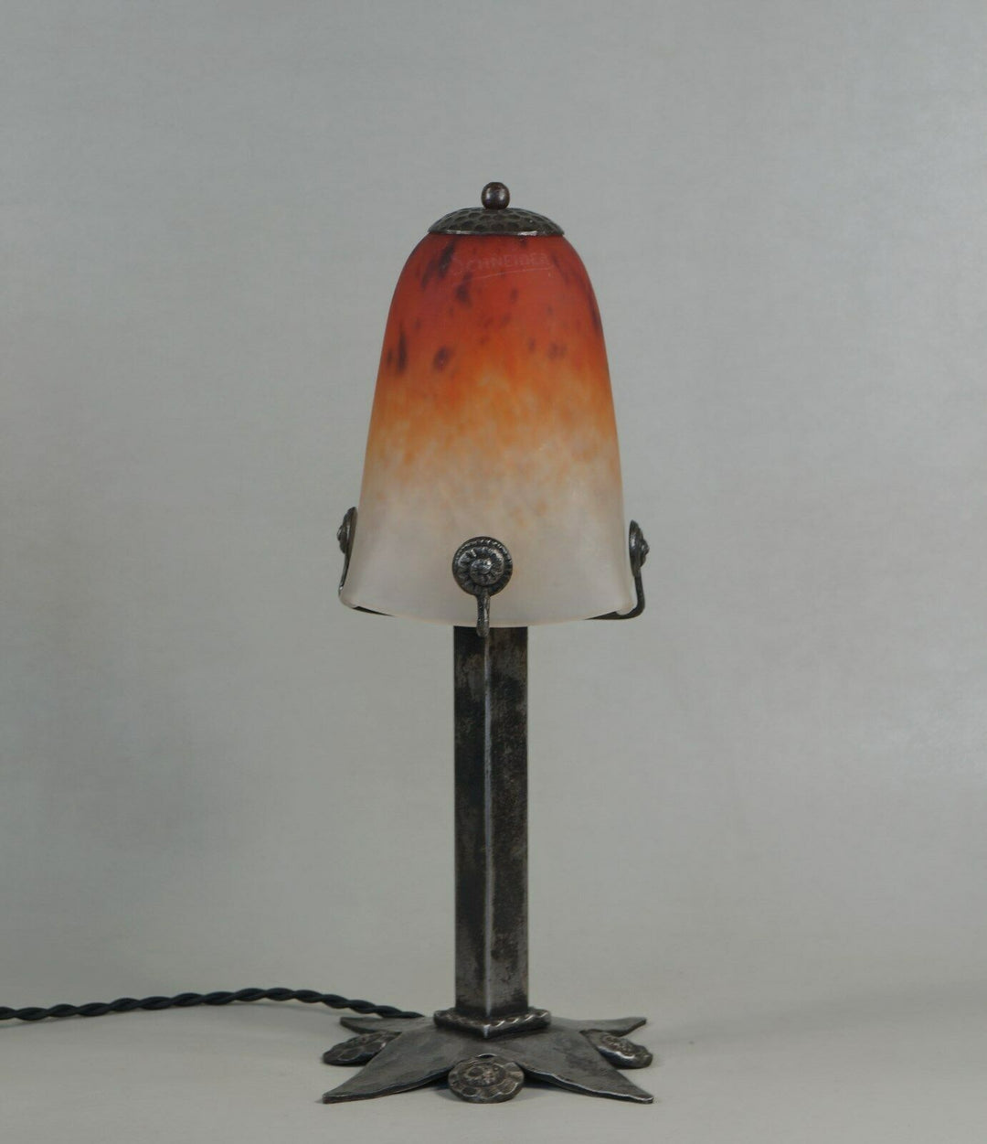 ヴァスール＆シュナイダー兄弟　フランス製アールデコランプ　錬鉄製　1925年　1930年