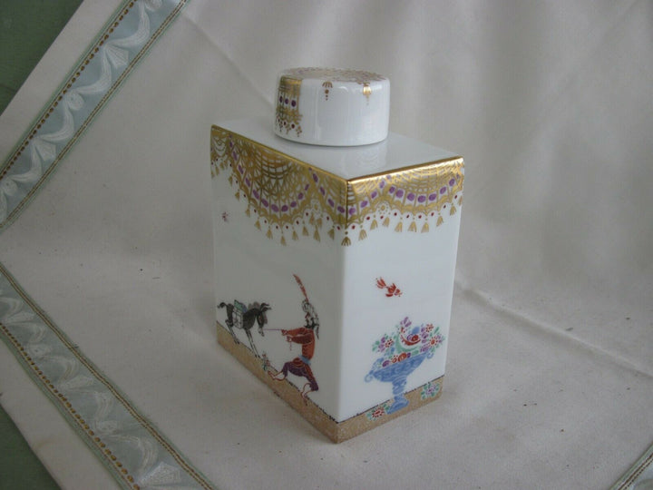 Schöne Meissen Teedose in Dekor 1001 Nacht