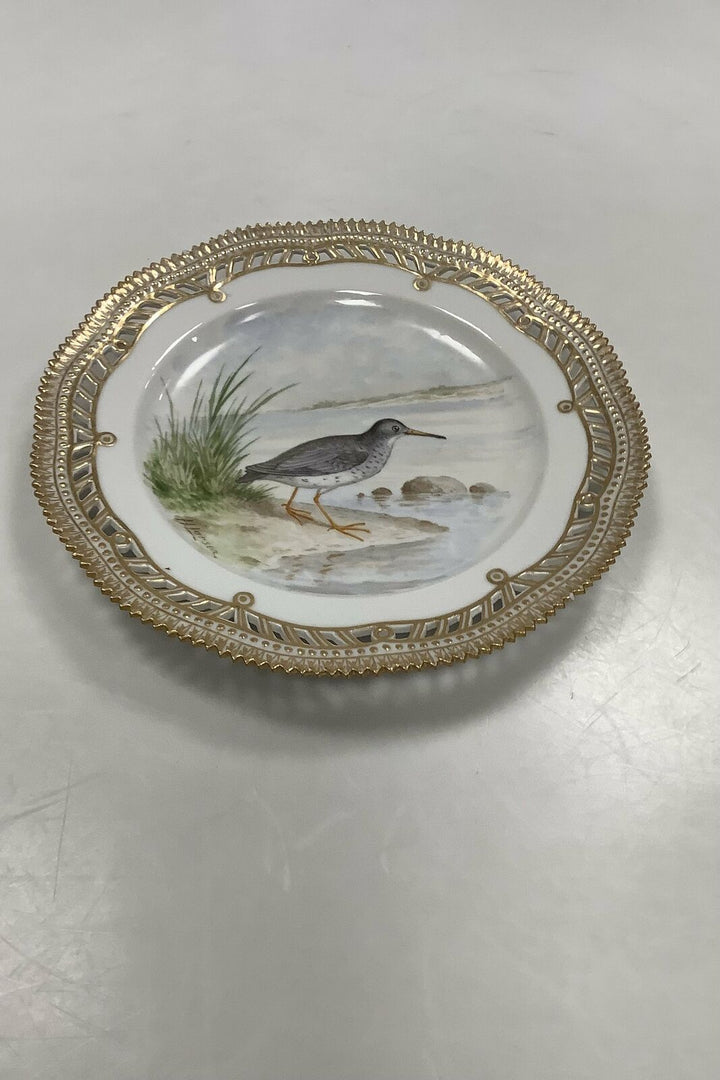 Royal Copenhagen Flora Danica Birds Lunch plate No 20/3554 with openwork edge.