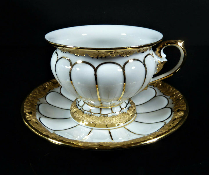 Meissen X Form 2 tlg. Mokkagedeck Tasse und Untere - Nr.2