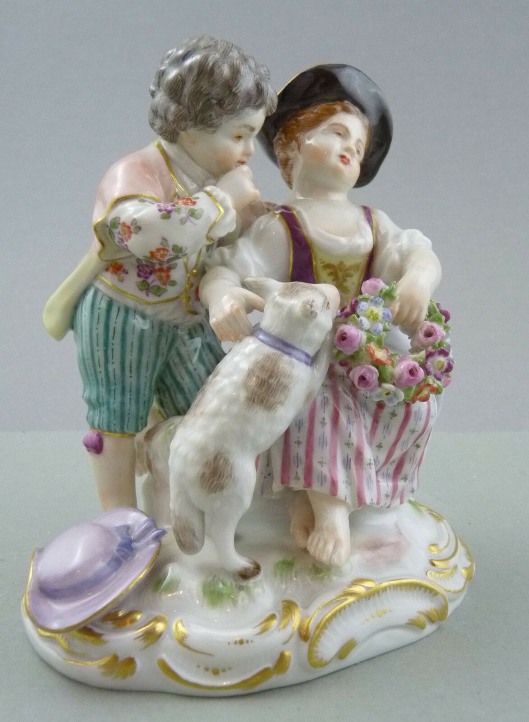 NP 6.416,- € Figur Paar Schäferkinder mit Schaf 61050 Meissen TOP 1.Wahl Gruppe